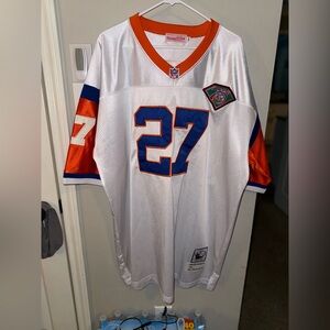 Mitchell & Ness White, Orange, and Blue Men's Jersey